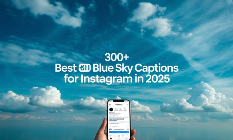 Blue Sky Captions for Instagram