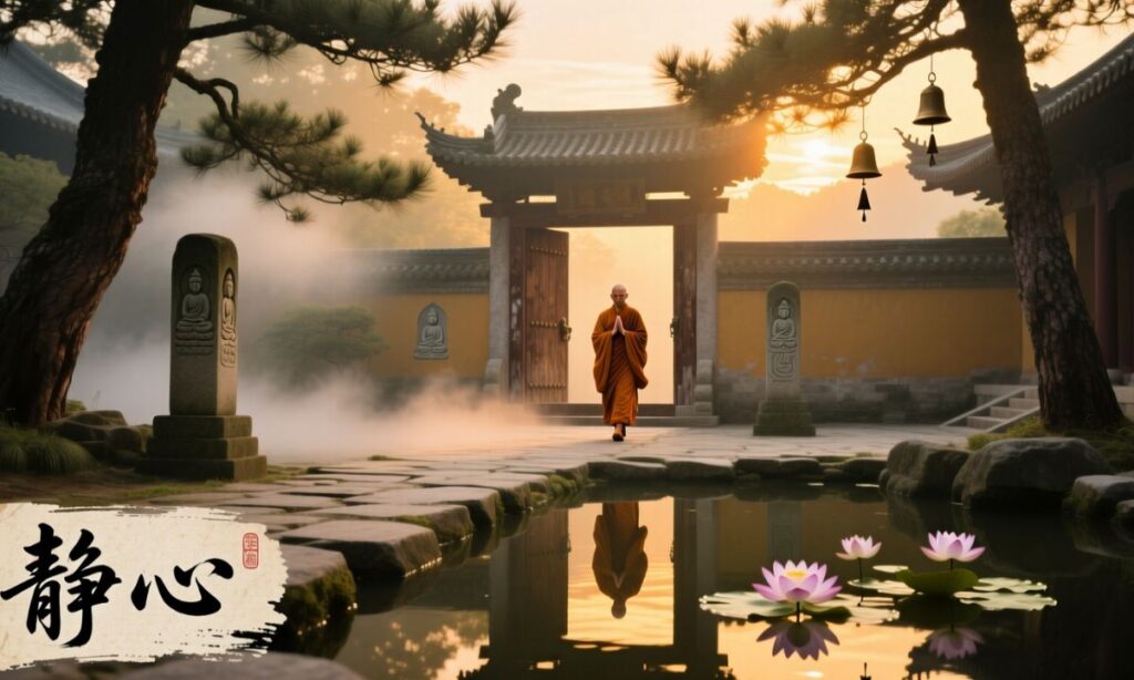 Peaceful Temple Moments Captions