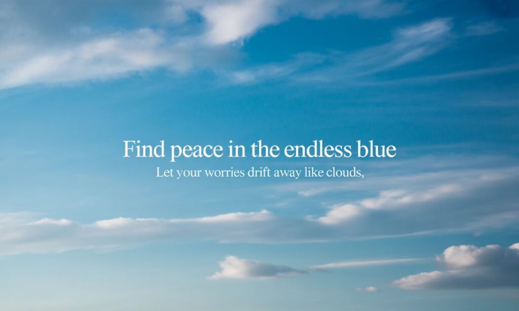 Relaxing Blue Sky Captions